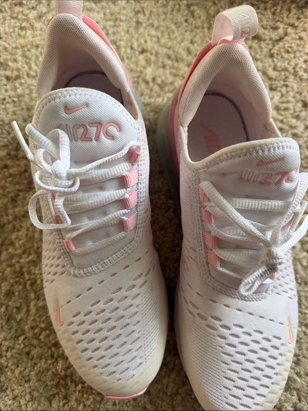 Nike Air Max 270 White/Pearl Pink/Football Grey/ Medium Soft Pink - Picture 2 of 6